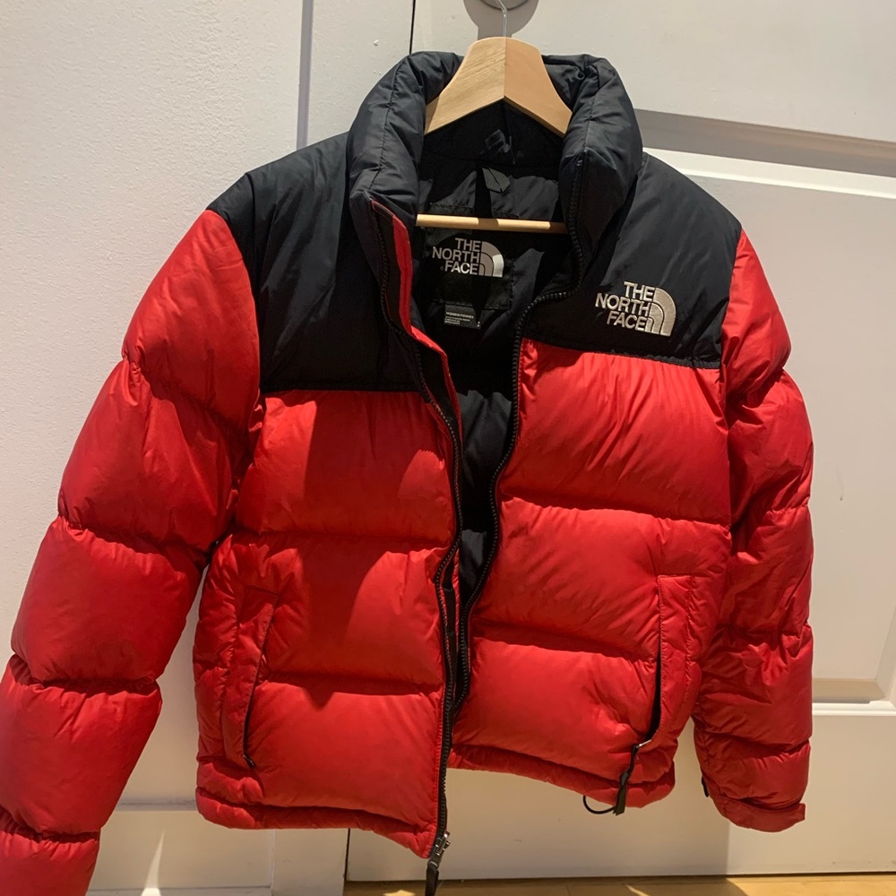 NORTH FACE Red Down Jacket